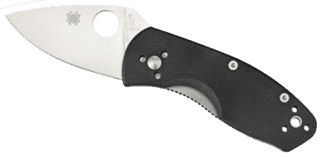 Spyderco Ambitious liner lock pocket knife features a 2.25" ss blade with g10 grip